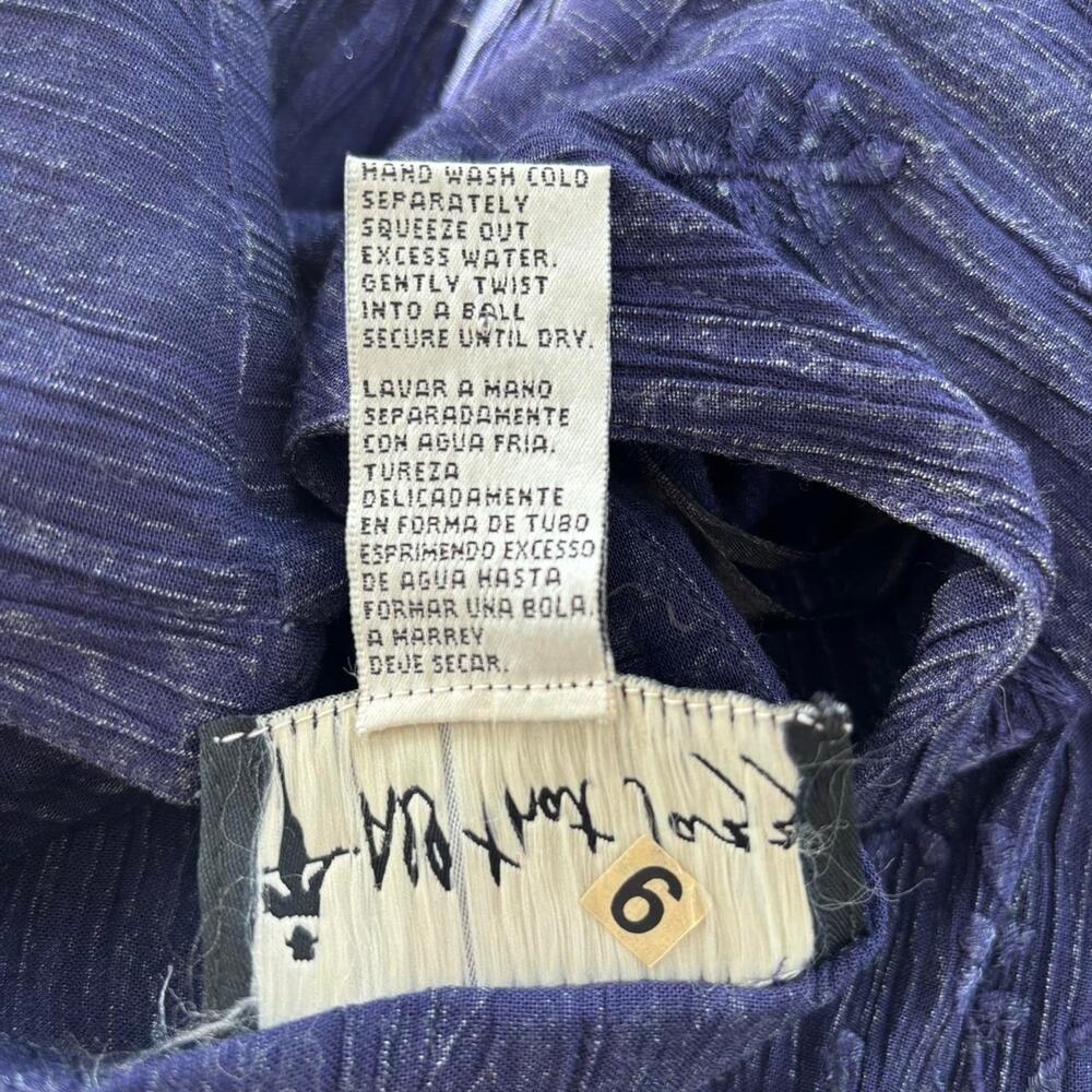 All That Jazz Purple/Blue Pleated Ruffle Maxi Dancing Dress Medium - Picture 7 of 7